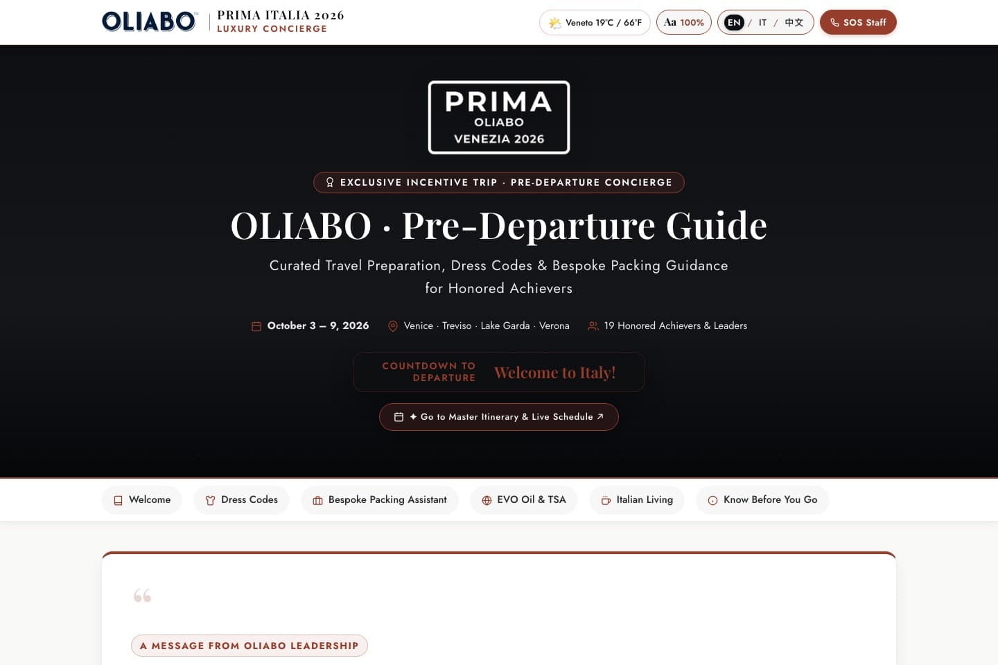 Pre-Departure Hub & Packing Assistant